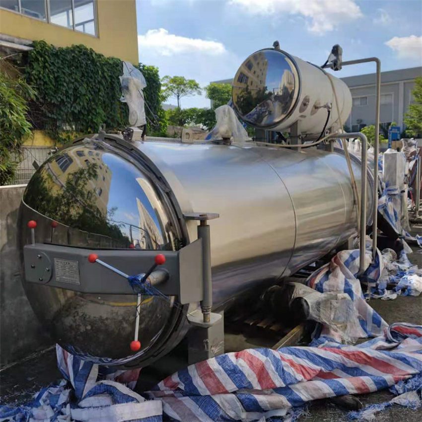 转让二手食品真空包装杀菌锅 全自动牛奶杀菌釜 水浴室喷淋杀菌锅