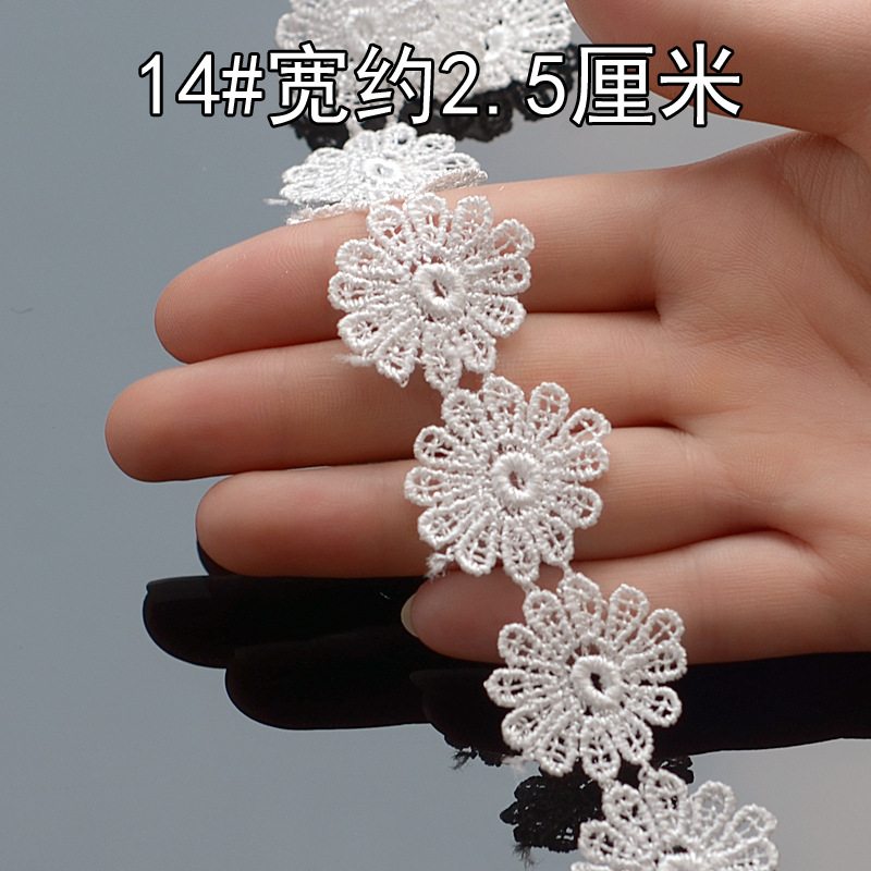 Y8YO bordado encaje vacío soluble en agua accesorios de encaje accesorios de ropa material de decoración DIY tocado hecho a mano