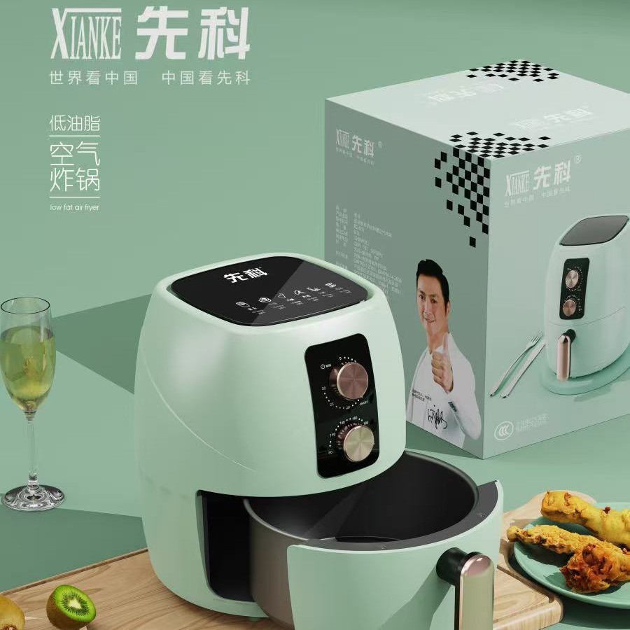 Xianke Air Fryer Household 6.5L Large Capacity Electric Fryer Intelligent Smoke-Free Frying and Baking French Fries Machine Wholesale