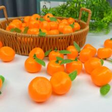 源头工厂 高仿真水果蔬菜批发 塑料小桔子模型假砂糖橘装饰道具