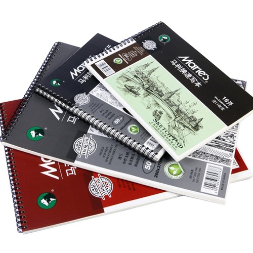 Marley Black Knight sketchbook 8K coil student sketchbook painting notebook blank hand-painted book color drawing paper