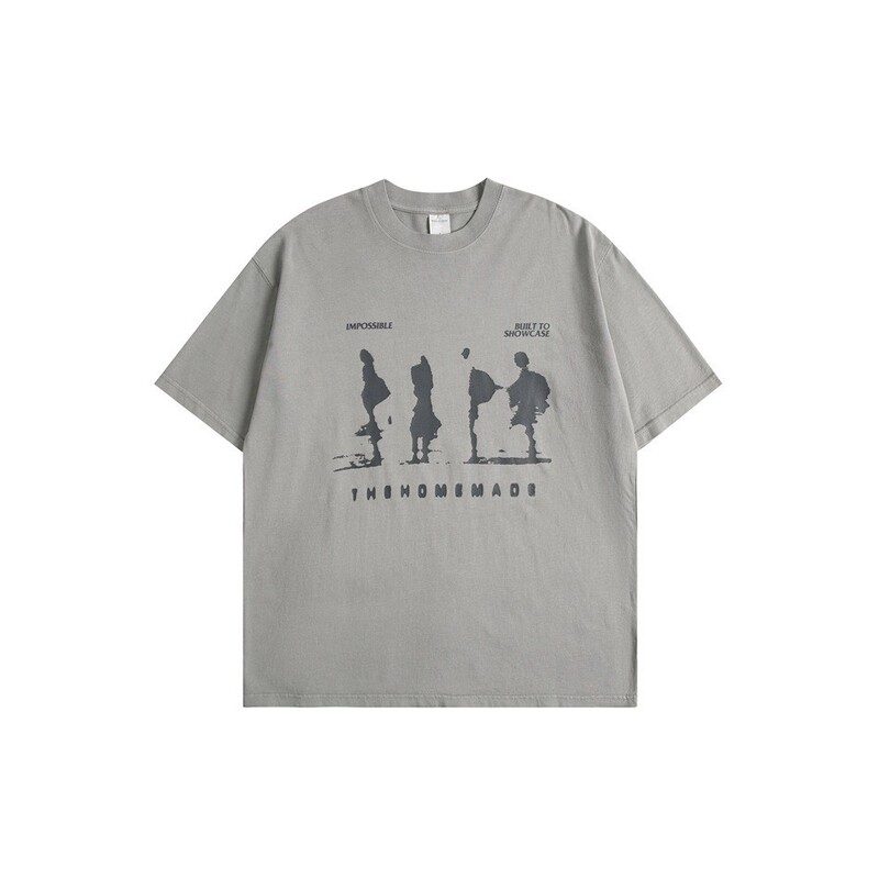 BUILTTOLAST 夏純綿ルーズ半袖 Tシャツメンズトレンディなブランドデザインカップル着用半袖トップ T65|undefined