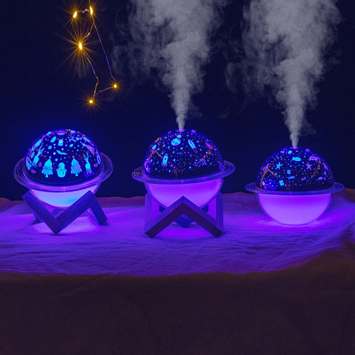 Creative new planet humidifier household heavy fog night light 3D printed lunar humidifier air purifier