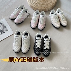 2025新款新配色油蜡绑带德训鞋经典菱格纹拼色网球鞋休闲运动鞋