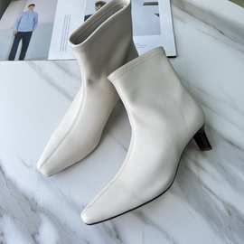 无标25秋季弹力羊皮真皮大底单层内里休闲时尚真皮皮靴超软