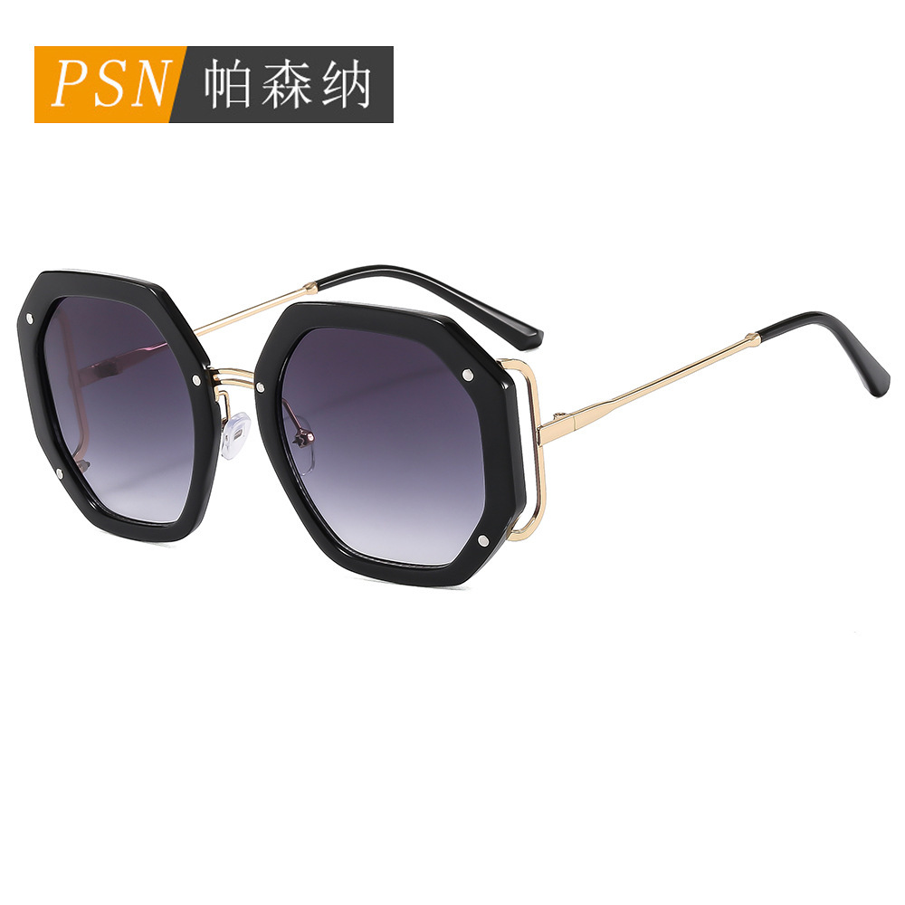 米钉镂空多边形太阳镜欧美时尚派对装饰墨镜2023ins新款太阳眼镜