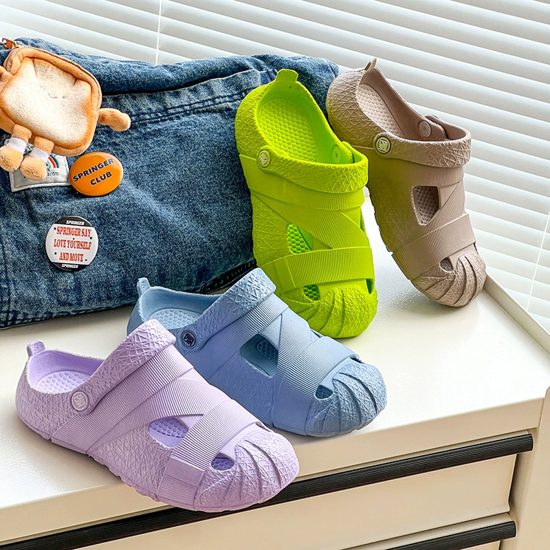 Мягкие нескользящие и антибактериальные эва-сабо Guochao для пар, новые повседневные пляжные шлепанцы 2025 года