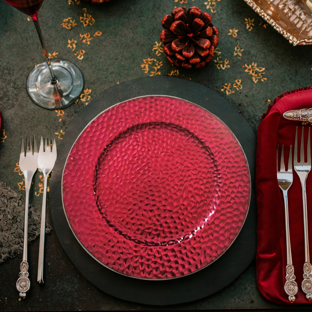 Plato de filete retro disco estampado plato de café plato de snack plato de platos de camping platos de carga