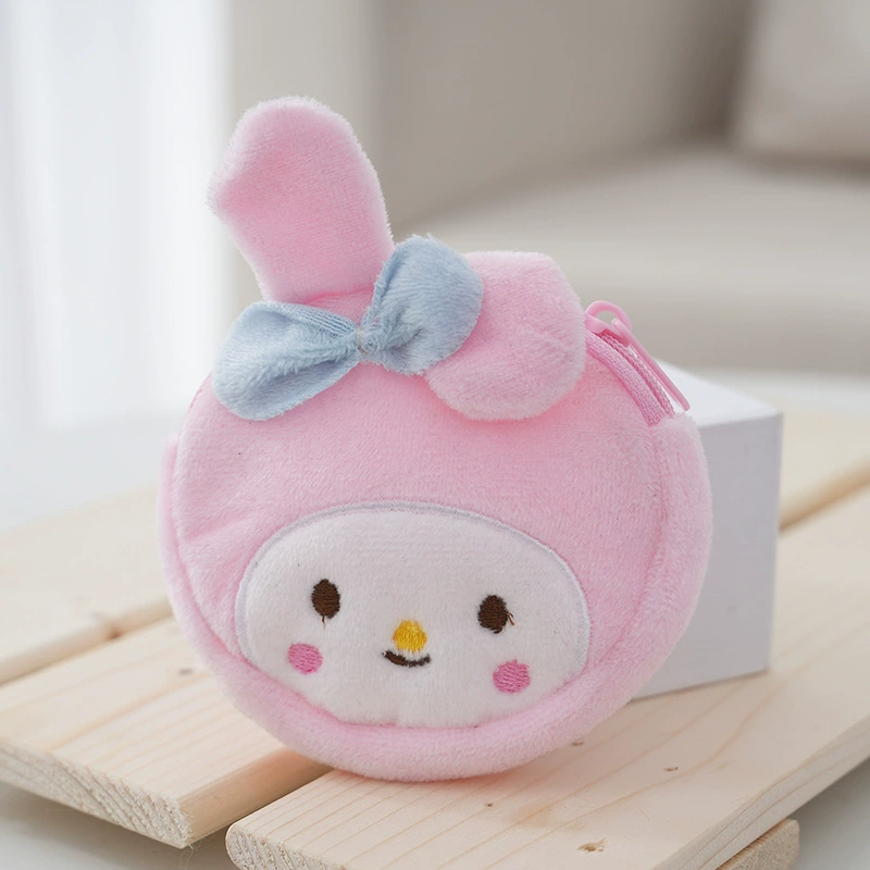 Sanrio, круглый маленький плюшевый кошелек, игрушка, наушники, сумка для аксессуаров, ключница