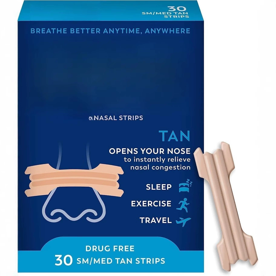 Трансграничный храп носовая полоска носовая наклейка сильная липкая кожа коричневый нос дыхательная полоска для улучшения сна