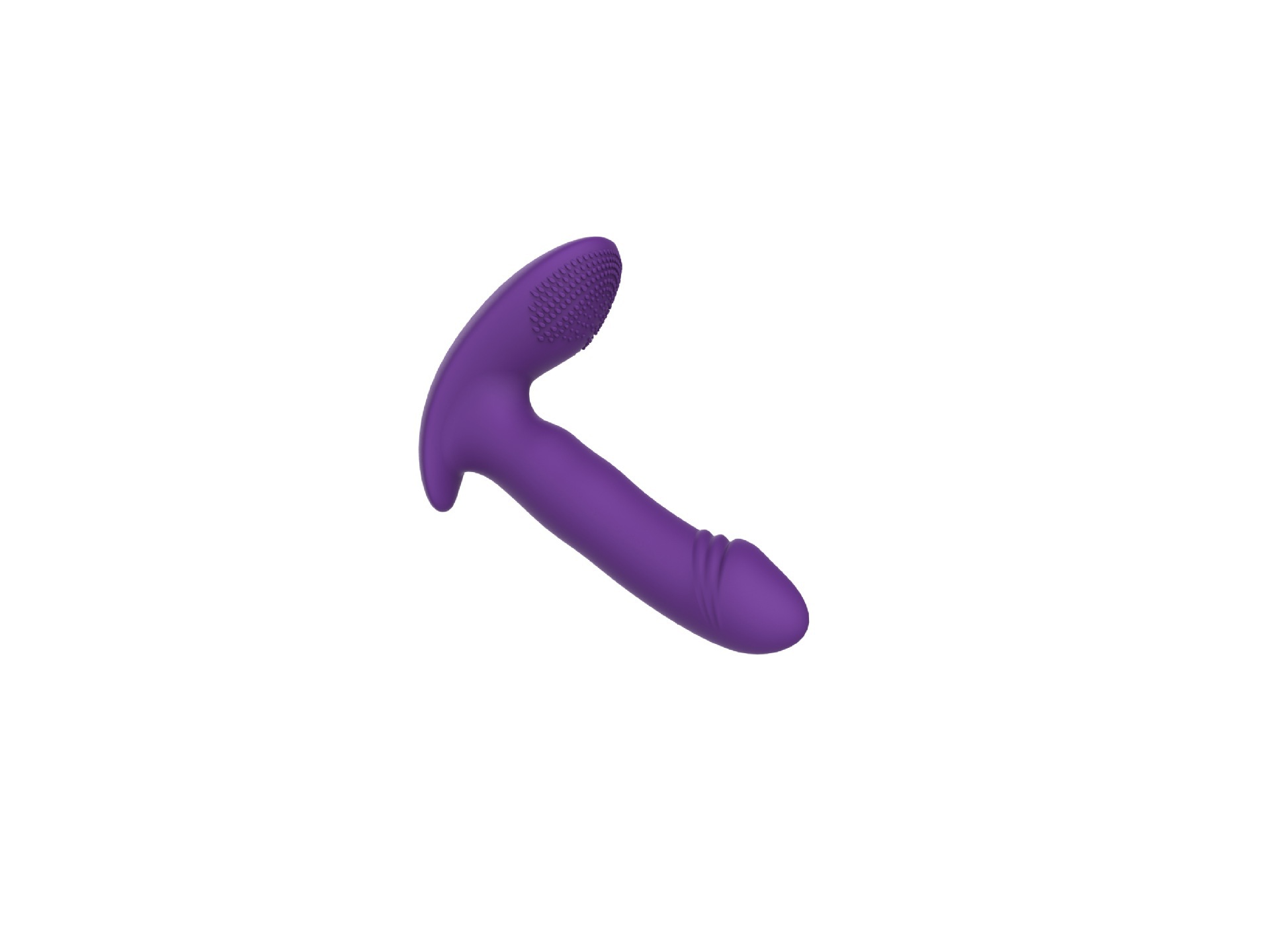 Vibrating G-spot Prostate Massager, Silicone Body, Rose Red — detail image 2