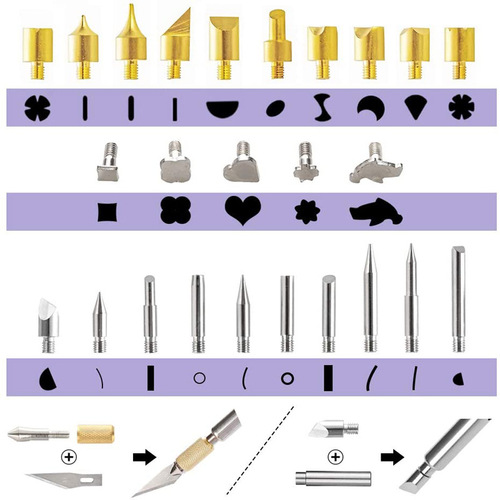 120-piece pyrography and engraving tool kit 60W adjustable constant temperature electric soldering iron with color pen number and letter printing template