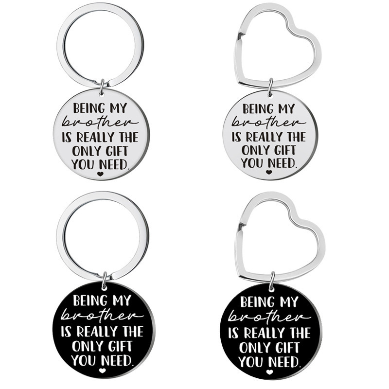 Foreign trade cross-border personalized creative sisters friendship gifts for best friends birthday inspirational stainless steel keychain