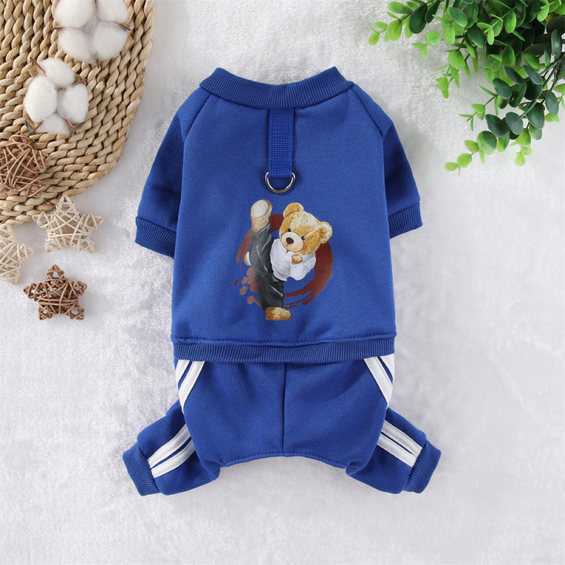 Pet Hoodless Fleece Kung Fu Bear Clothing for Dogs and Cats, Autumn and Winter Four-Legged Sweatshirt for Small Dogs Like Teddy, Bichon, and Pomeranian Pet Hoodless Fleece Kung Fu Bear Clothing for Dogs and Cats, Autumn and Winter Four-Legged Sweatshirt for Small Dogs Like Teddy, Bichon, and Pomeranian