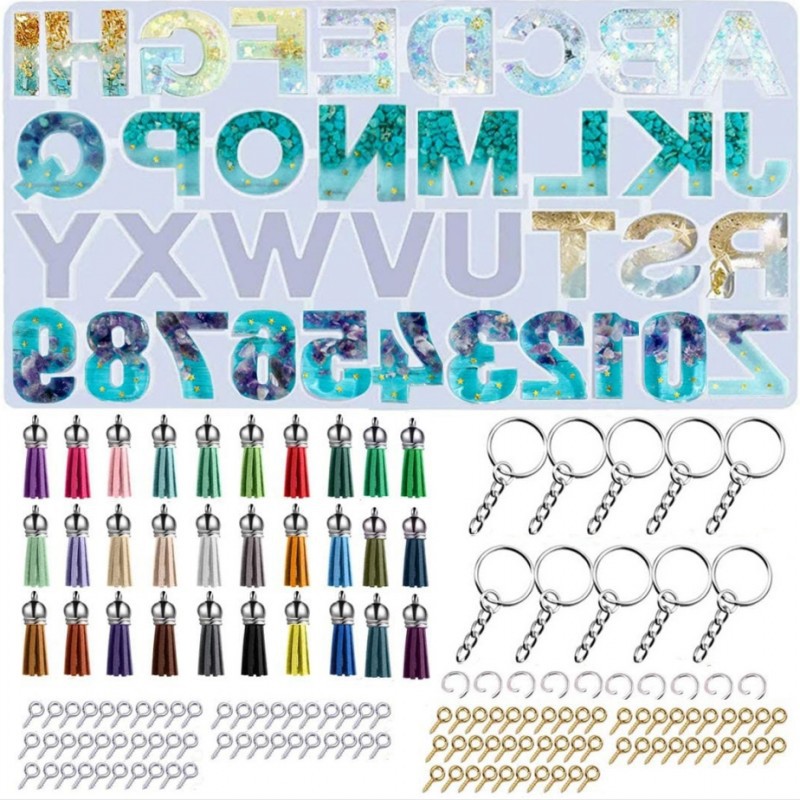 Digital earrings with letters