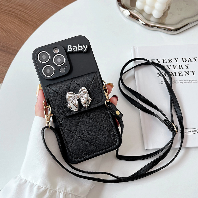 Protective Phone Case With Bow Lanyard For Iphone Models_voghion.com