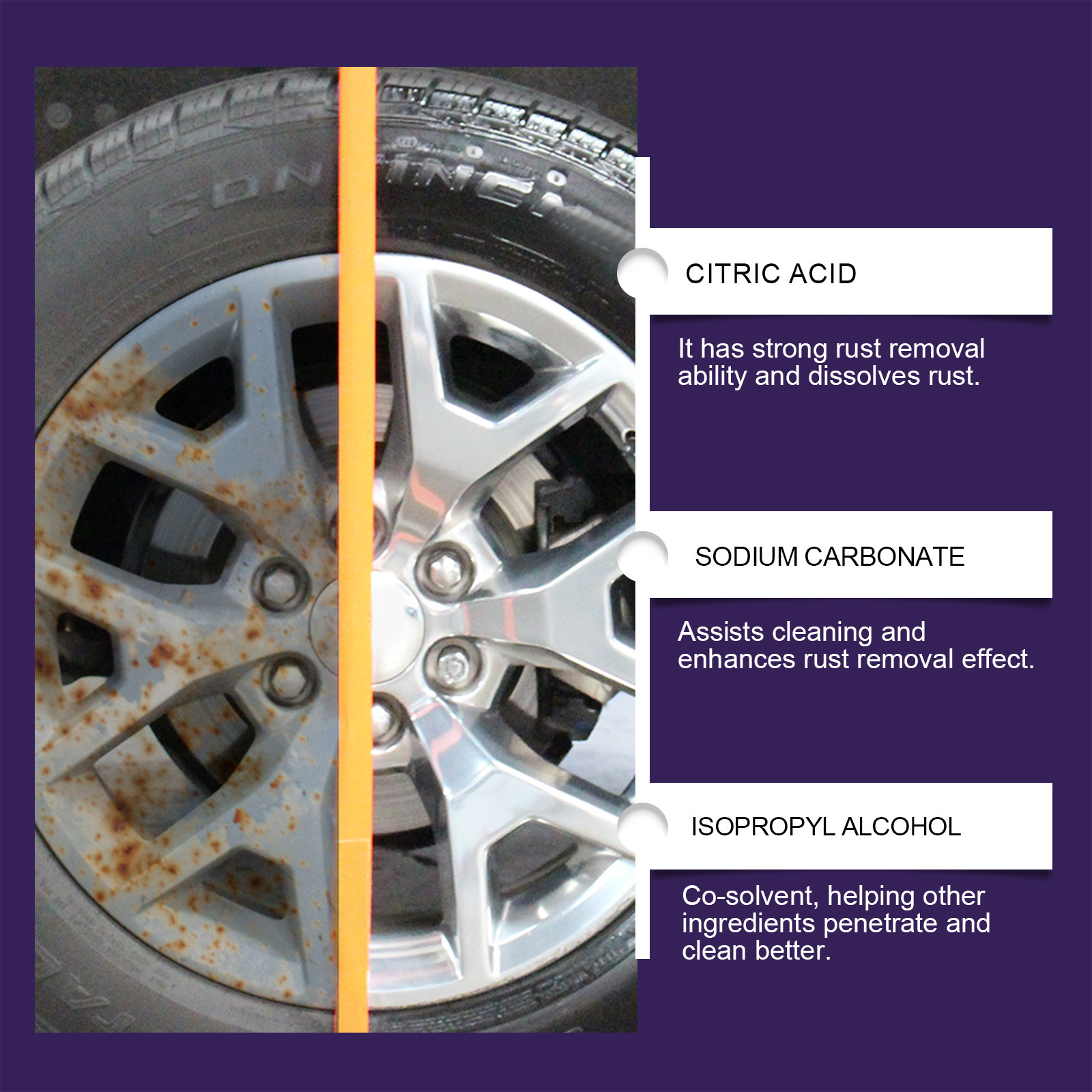 Rayhong Car Iron Powder Rust Remover Car Paint Decontamination Rust Polishing Cleaning Stain Renovation Maintenance