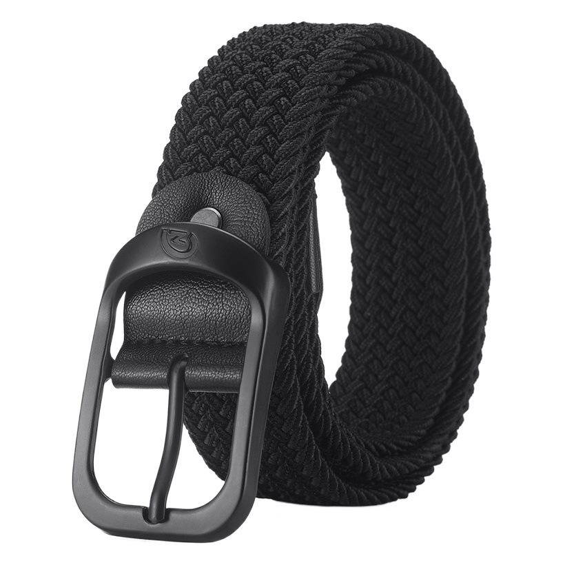 Cinturón tejido para hombres y mujeres sin perforaciones cinturón elástico cinturón de lona elástico estilo coreano de las mujeres pantalones de estudiante versátiles cinturón de moda