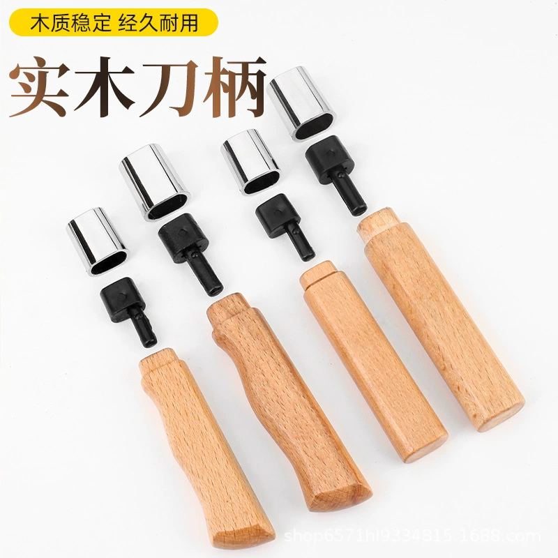 Производители оптовых деревянных ножей ручки груши ручки резака из цельного дерева