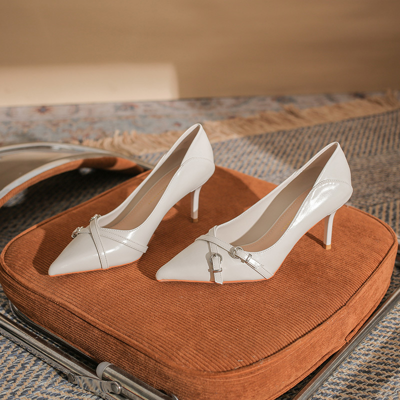 [Fengtong] 736 Business Elite Professional High Heels Stiletto Heel Pointed Temperament Women's Shoes Fashion Commuting Shoes