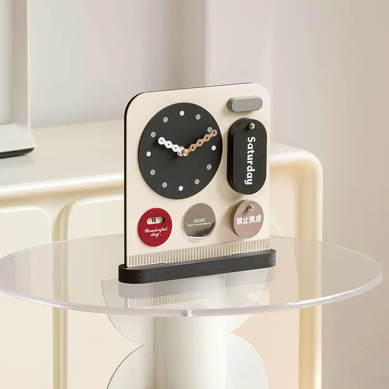 wozoom屋准家用装饰品现代简约风客厅座钟玄关创意办公桌面摆件