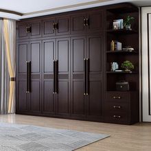 广东佛山新中式实木衣柜家用卧室衣橱大容量小户型储物柜原木家具