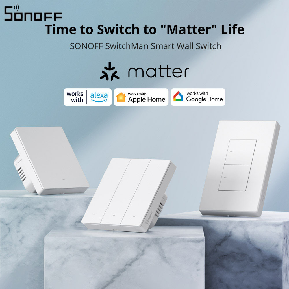Sonoff Matter wifi smart switch wall button remote control supports…