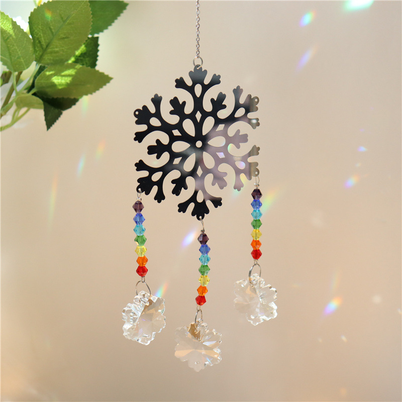 1 Piece Quantity Wedding, Daily, Party Occasion Christmas Pastoral Butterfly Snowflake Crystal Pendant Wall Art