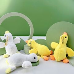 網紅可愛萌大鵝掛件卡通毛絨玩具大白鵝公仔包包小掛飾玩偶鑰匙扣