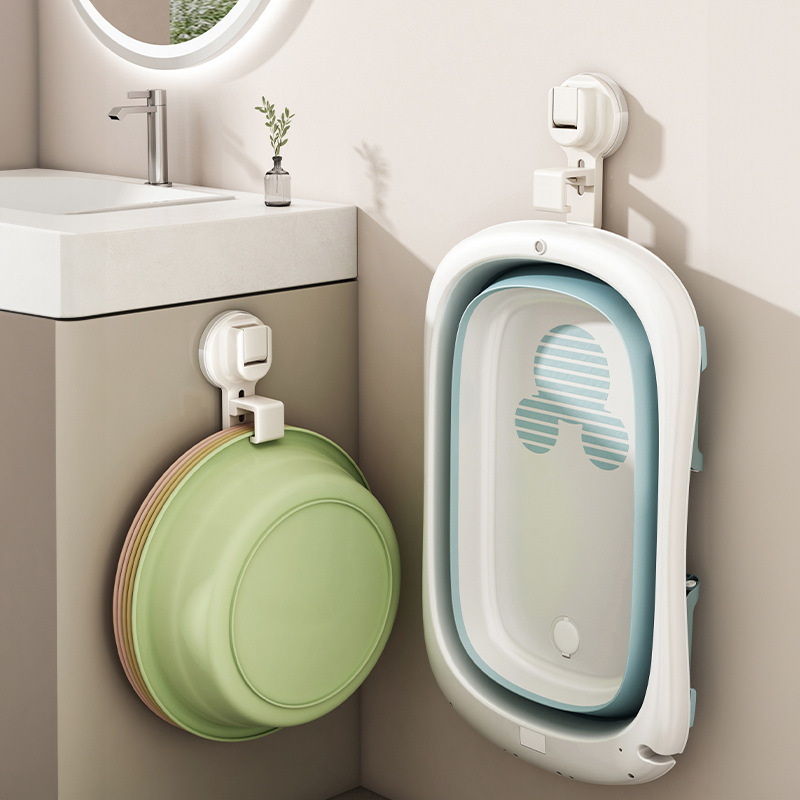 Suction Cup Basin Hook for Bathroom Basin, No-Drill Basin Hook for Toilet and Bathroom, Cross-Border Basin Hook