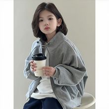 女童开衫外套春秋新款韩版儿童休闲洋气秋季双拉链夹克外套