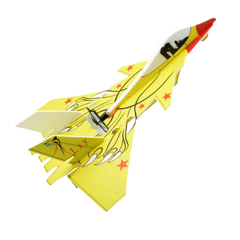 Small J-20 Hand Throw Electric Fighter USB Charging Plane Split Flight Home diy Night Flight Light