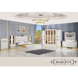 工厂直销现代简约1.8米经济型床卧室五件套房家具