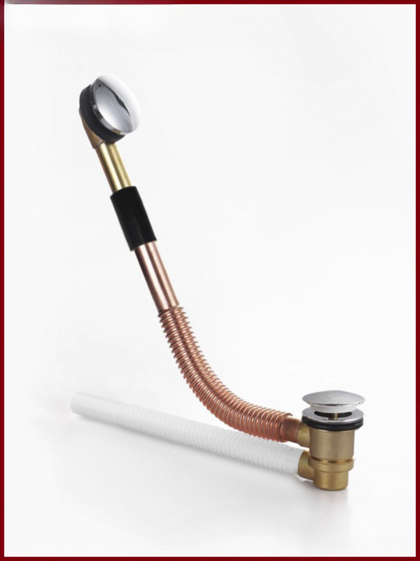 Bathtub Large Pop-Up Basket Drain Pipe Drainage Accessories All-Copper Set Filter Upgrade Model