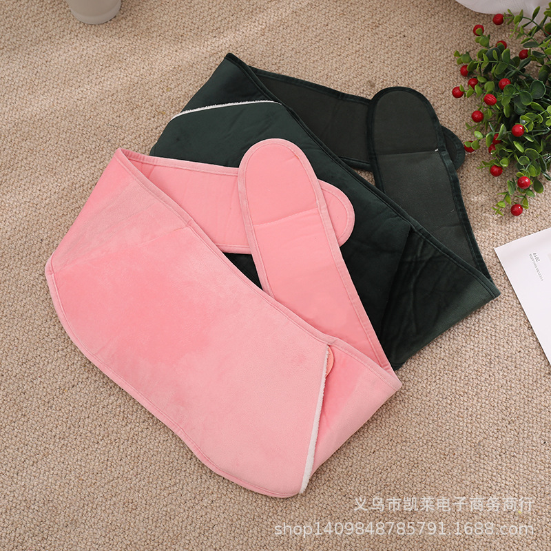 Venta al por mayor nueva bolsa de agua caliente cinturón de protección calefacción eléctrica Mini doble capa térmica Rosa verde cinturón de calefacción eléctrica de tres piezas