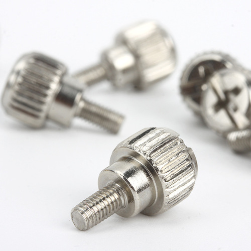 Nickel-plated hand-tightening screws, cross round head, computer knurled chassis steps, hand-tightening screws, black zinc manufacturer M3M4M5