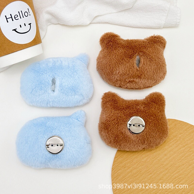 自虐的なクマのヘッドギアシリーズクィアベアブローチ装飾かわいいリラックマぬいぐるみコスチュームヘアアクセサリーとアクセサリーのバッチ|undefined