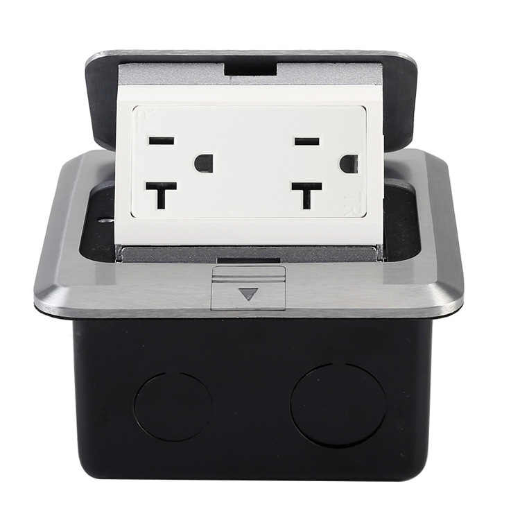 Cross-border export ground socket 20A/125V pop-up hidden ground socket US gauge TR floor socket box Cross-border export ground socket 20A/125V pop-up hidden ground socket US gauge TR floor socket box