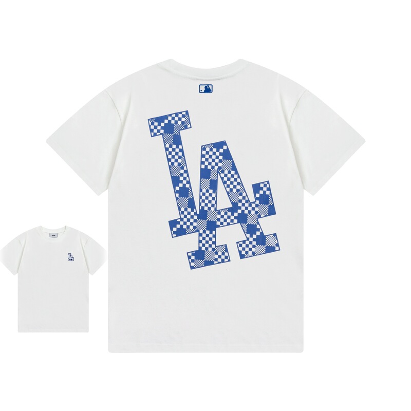 クロスボーダー MLB&NY ベーシックプリント高品質レディース T メンズ半袖コレクション共同ブランドの純綿通気性ボトリングシャツ|undefined