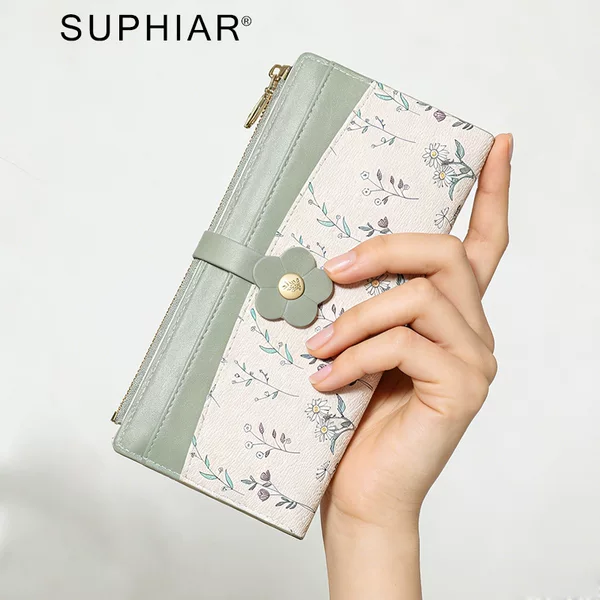 New Wallet Japanese Style Zipper Coin Purse Women's High-End Long Clutch Bag Pu Leather Wallet Women's Ins Style