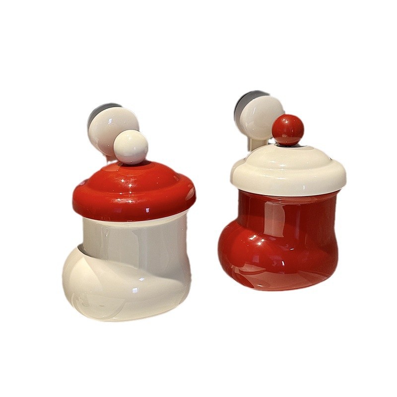 Botas de escritorio creativas caseras de alto nivel con cubierta encantadora basura de baño colgada en la pared