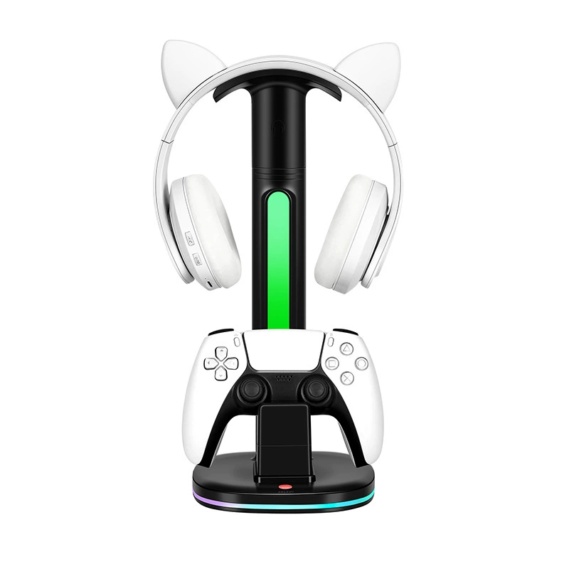 PS5/PS4/XBOXSERIESX/SWITCH Pro handle charging bracket with headset hanging rack RGB color lamp