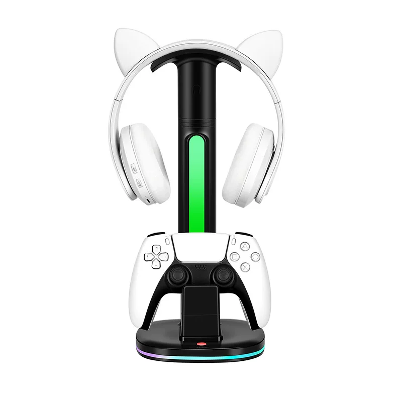 PS5/PS4/XBOXSERIESX/SWITCH Pro handle charging bracket with headset hanging rack RGB color lamp