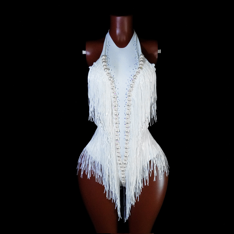 Two-Piece Tassel Sexy Singer Performance Outfit Dj Dance Party Girl Group Performance Cross-Border Butt-Lifting Outfit