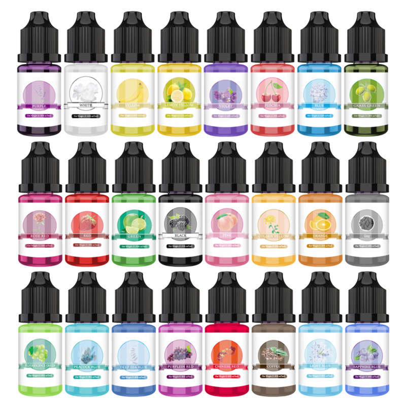 5ml epoxy resin colorant DIY color pigment crystal dropper AB/UV universal 24 color oil-based dyeing