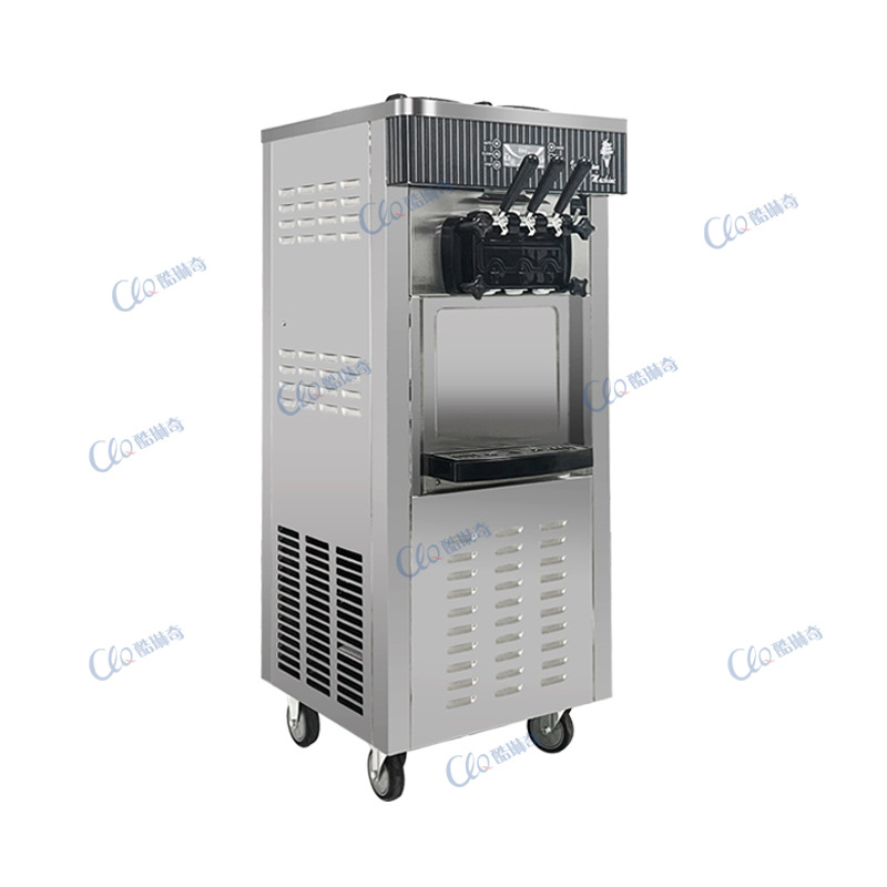 流动式步行街商用立式冰淇淋机三头不锈钢冰激凌成型机酷琳奇品牌