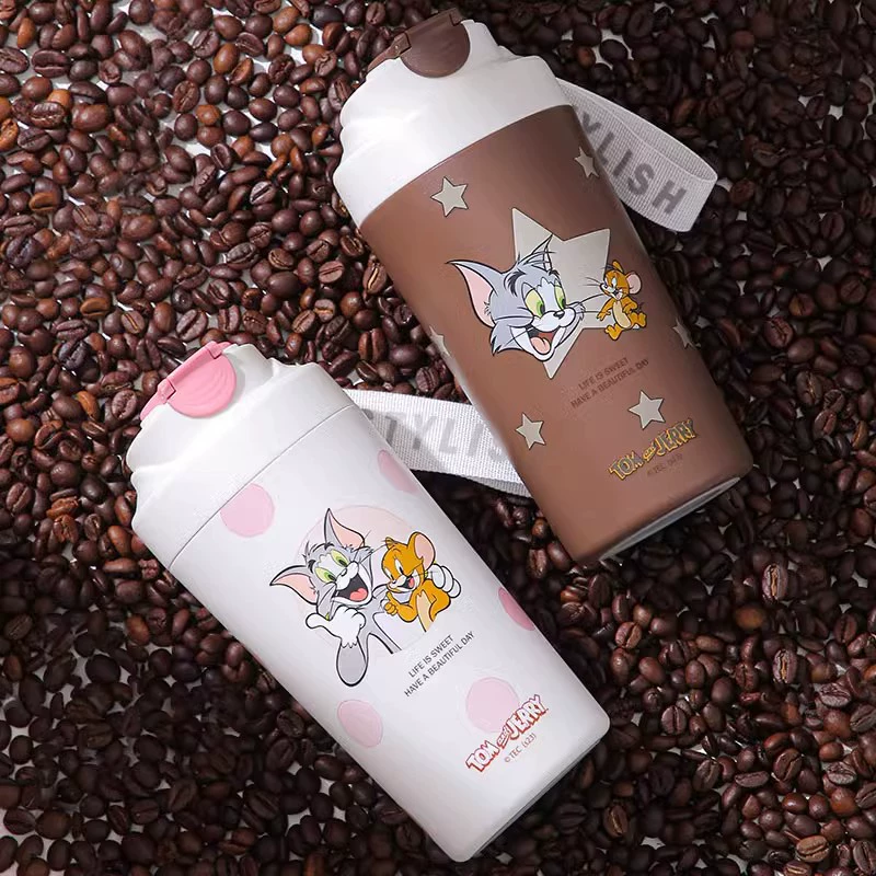 Термокружка с керамической вставкой (Tom & Jerry), 480 мл, мультяшный дизайн
