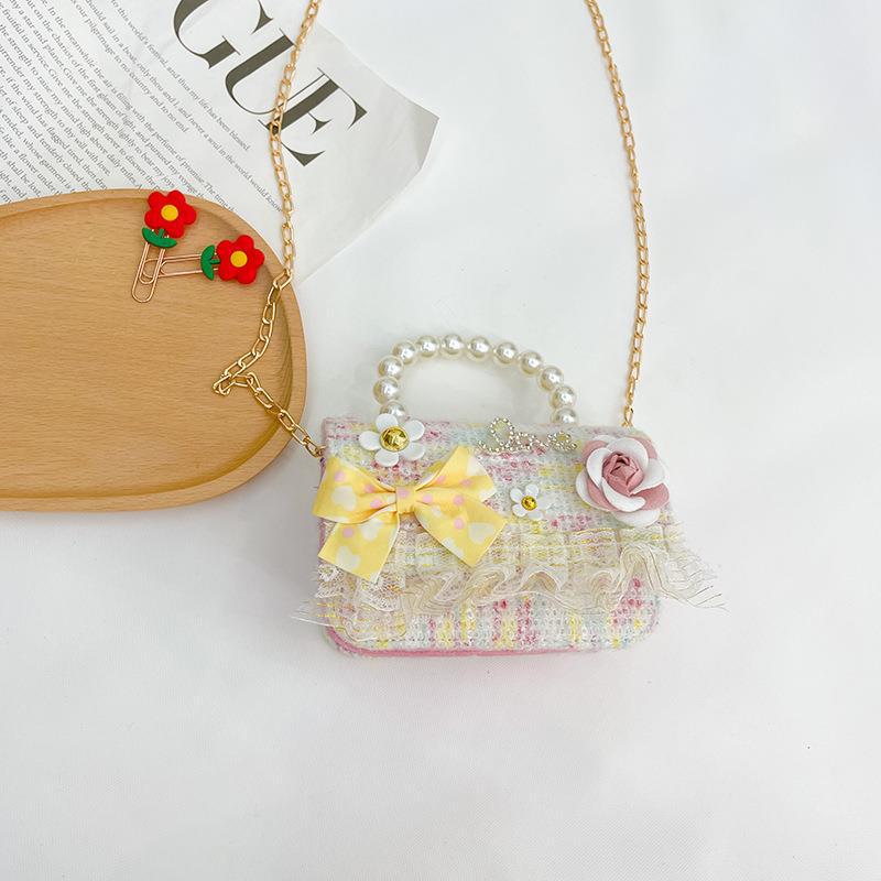 Bolso pequeño para niños Bolsa de princesa de dibujos animados Chanel estilo bolsa de mensajero niña linda bolsa de hombro niña monedero bolsa