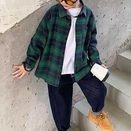男童纯棉衬衫长袖2023新款洋气韩版中大童儿童夏季男孩衬衣上衣潮