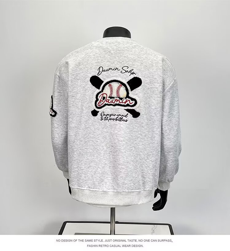 Versatile Cartoon Creative Printed Round Neck Hoodie Loose Top_voghion.com